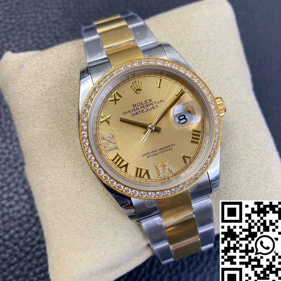 Rolex Datejust 126283 Factory Diamond Gold Dial EW 0720